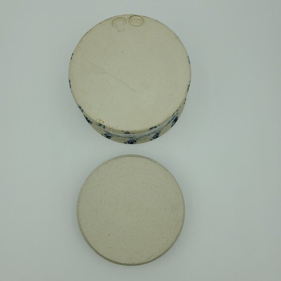 Westerwald Pottery Crock with Lid Spongeware Butter Pot Lidded Canister - Picture 4 of 8